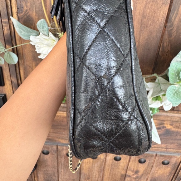 CHANEL Black Quilted Camera Bag with Iconic CC Logo - Picture 7 of 16